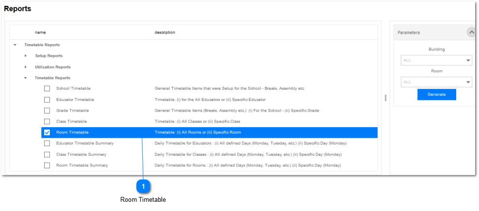 Room Timetable