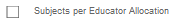 4. Subjects per Educator Allocation